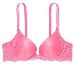 Victoria’s Secret Dream Angels Smooth & Lace Push Up Bra Tickled Pink 32D